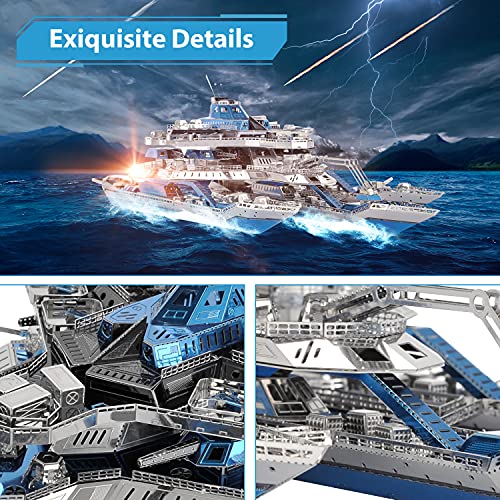 Microworld 3D Metal Puzzle, Military Leader Battleship No.1 Metal Model Kit, Great Challenge 3D Puzzles For Adults, Diy Brain Teaser Assembly Puzzle For Gift - 198 Pieces #TOP1