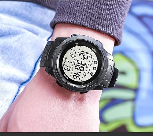 Miniatura 2 de Men's Outdoor Sports Watch Large Dial Easy-to-Read Digital Watch Multi-Functions LED Alarm Stopwatch Waterproof Wrist Watch for Men