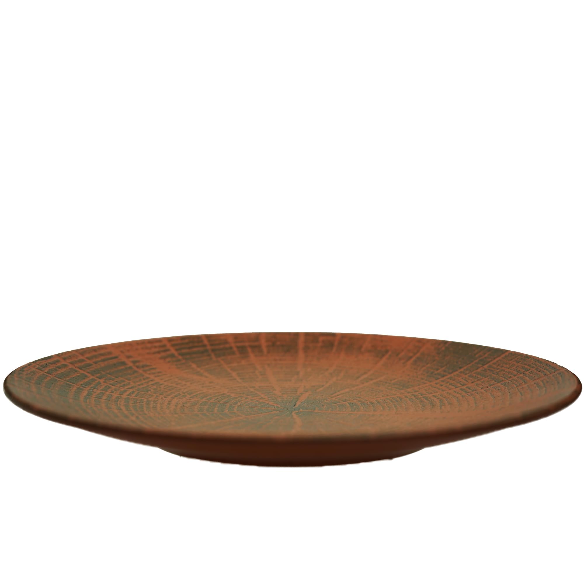 summa Pack de 6 platos llanos coupe 27cm - Colección Forest - Color Terracota - Platos de Gres - Diseño elegante y moderno - Uso en casa y restaurantes