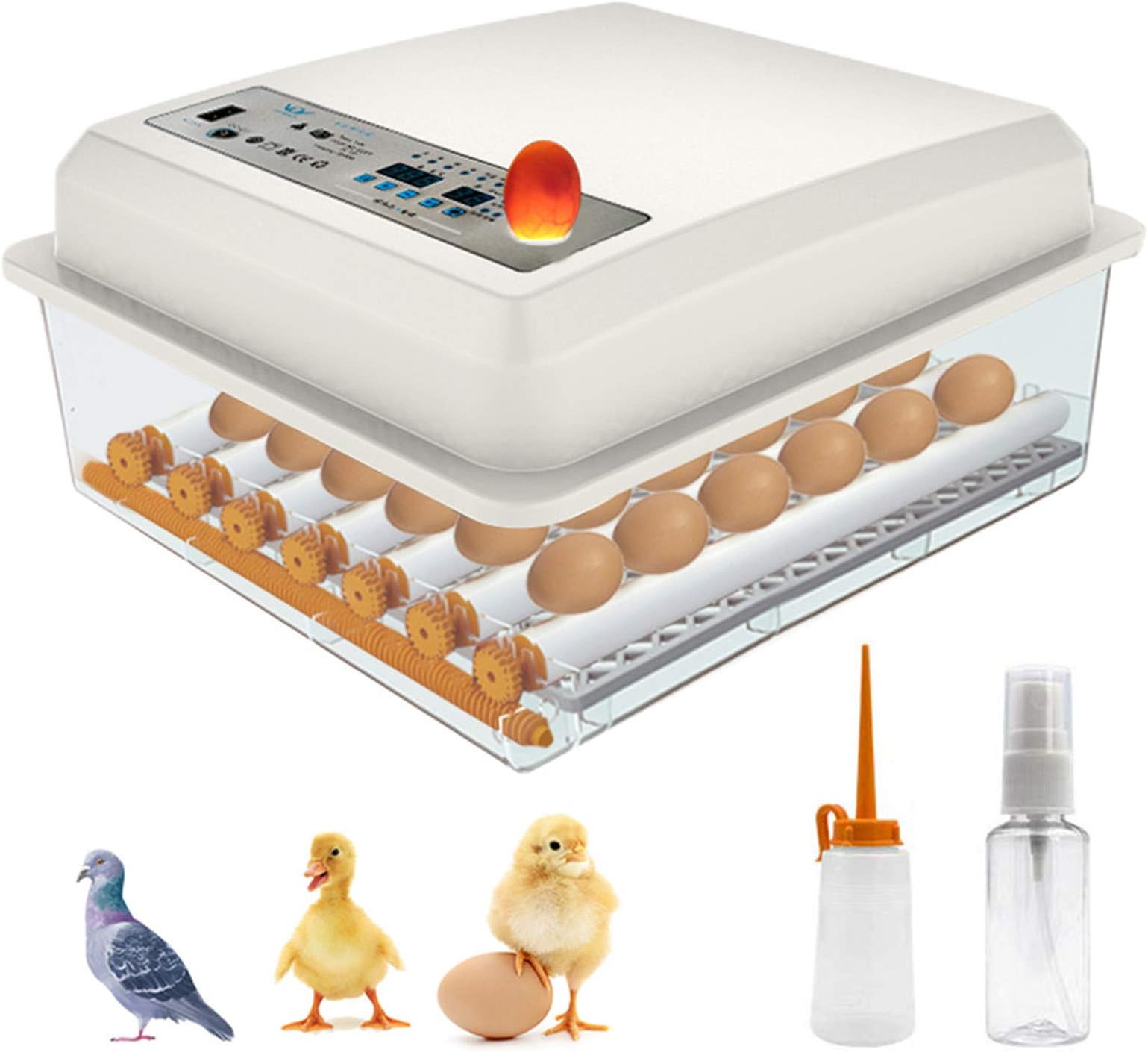 18 Mini Egg Incubator Digital Automatic Hatcher with Egg Turning for Chickens Ducks Goose Birds