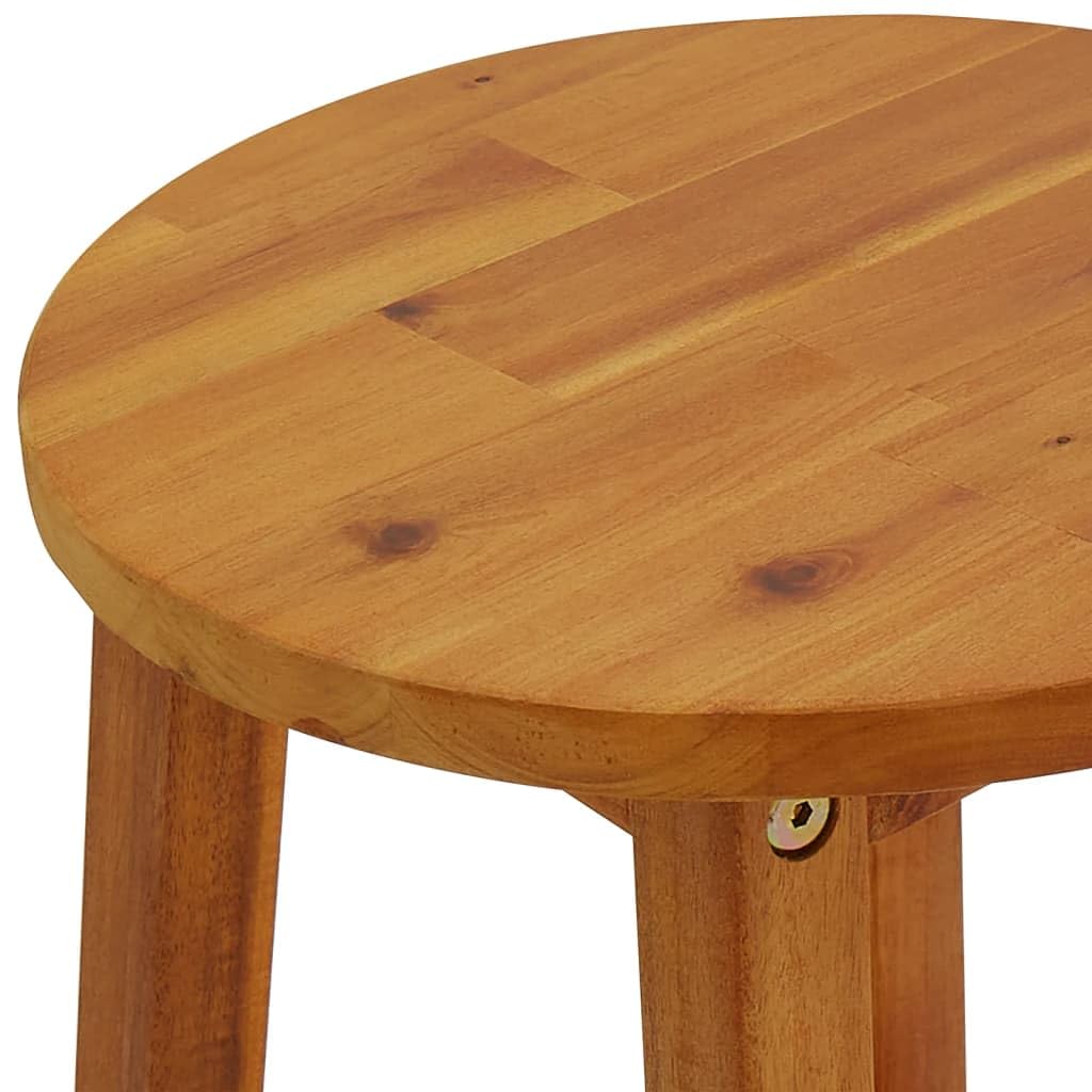 vidaXL Ensemble de Bar de Jardin 3 pcs Mobilier de Patio Table et Tabourets de Bistrot Meubles de Terrasse Extérieur Bois d'Acacia Solide
