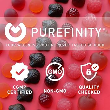 PUREFINITY Tart Cherry Gummies Uric Acid Flush for Joint Relief & Recovery, Raw Juice Extract Antioxidant Non-GMO, Gluten Free, Vegan, 60 Gummies