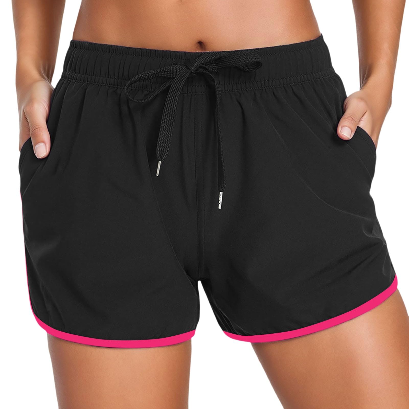 Bas de Bikini Sexy pour Femme - Short de Bain Femme avec Poches et Taille Haute – Maillot de Bain Shorty Polyvalent pour nage et Loisirs Bas de Maillot de Bain Ample Design Pratique et féminin