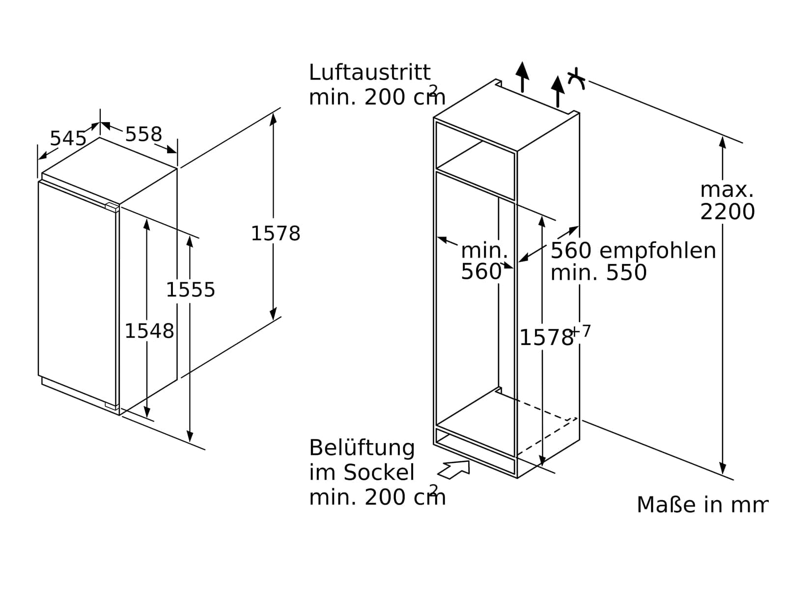 Bosch Serie 6 KIL72AFE0 frigo combine Intégré (placement) 248 L E