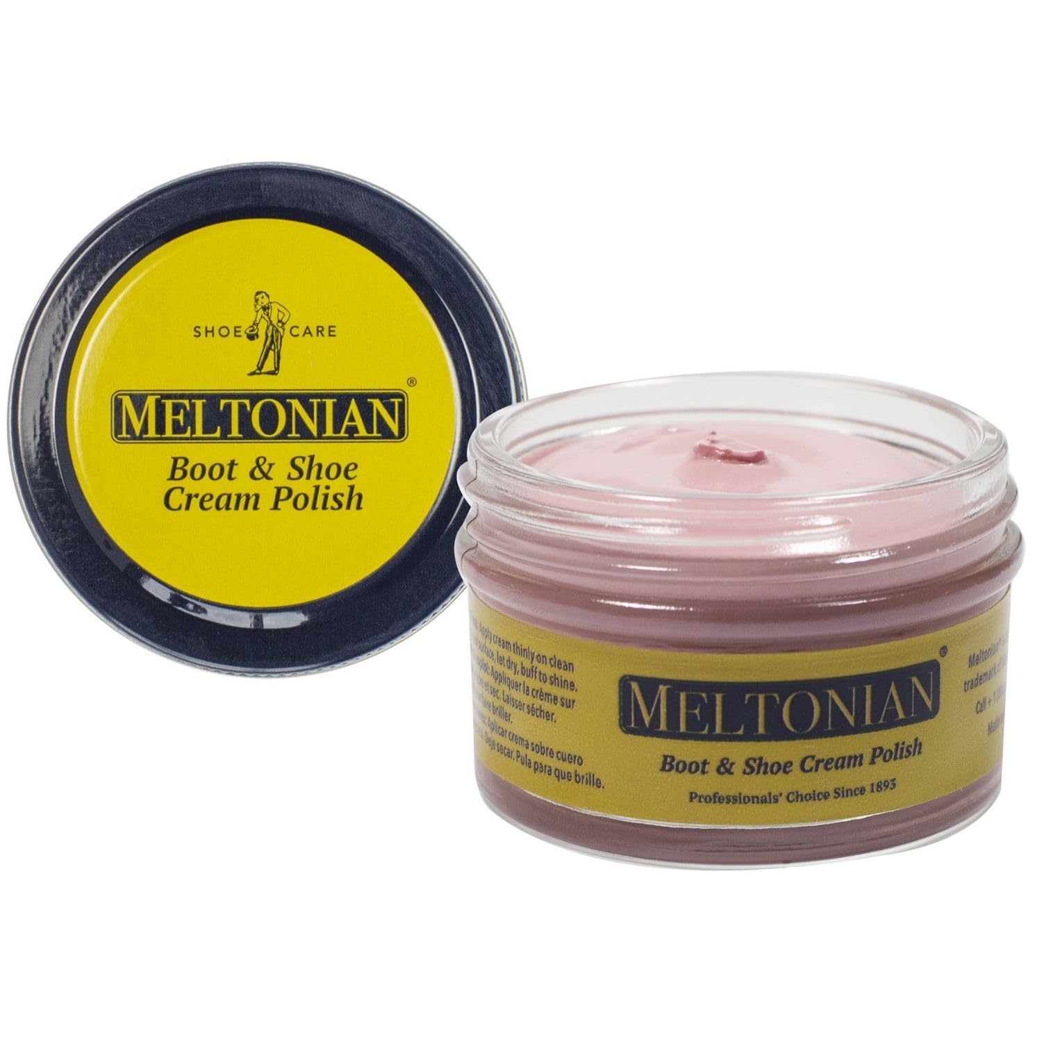 Meltonian Cream Shoe Polish, Boot Polish, Leather Shoe Polish Oil Based with Beeswax, Restores and Protects, Over 60 Colors
