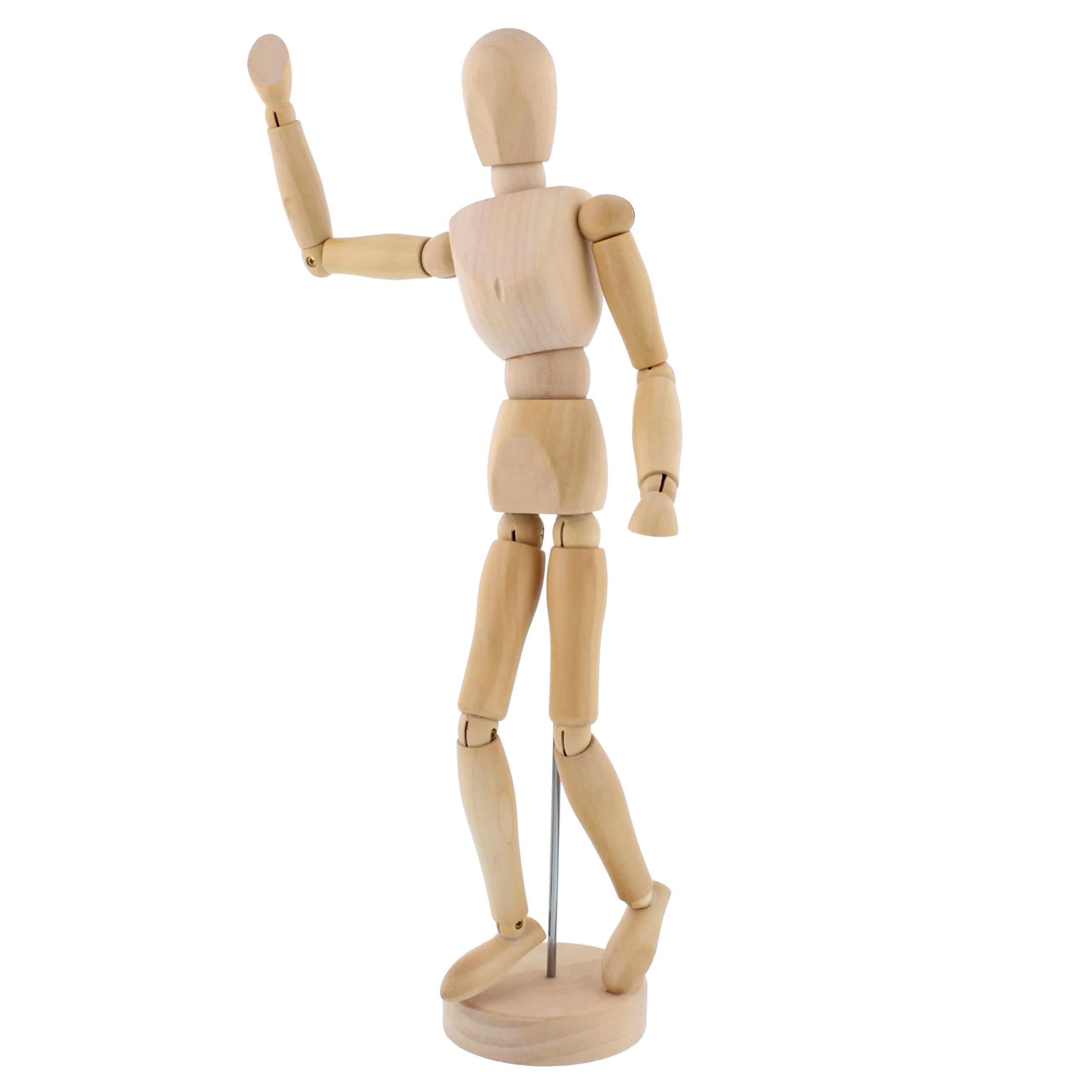 U.S. Art Supply US Wood 12" ist Drawing Manikin iculated Mannequin with Base and Flexible Body - Perfect for Drawing The Human Figure (12" Male)