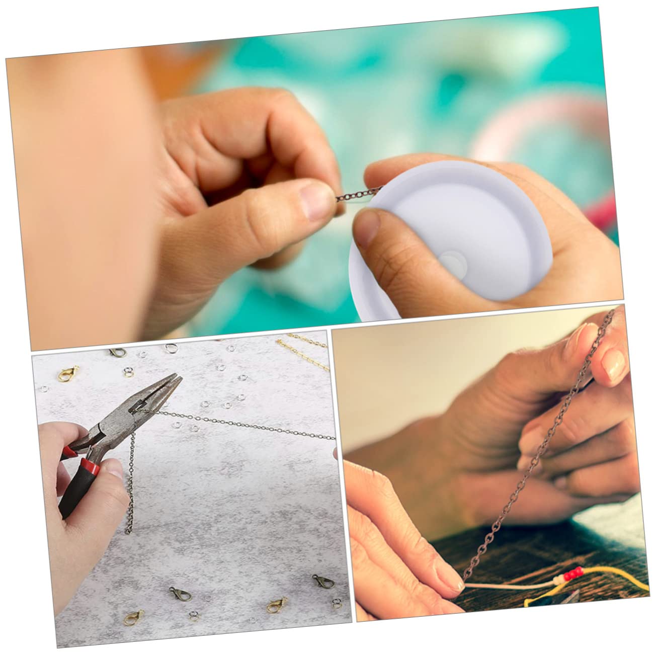 EXCEART 12pezzi Catena Decorativa per Creazione Gioielli Versatile per Bracciali Cavigliere e Collane Facile da Utilizzare Resistente e Lucido per Progetti Creativi