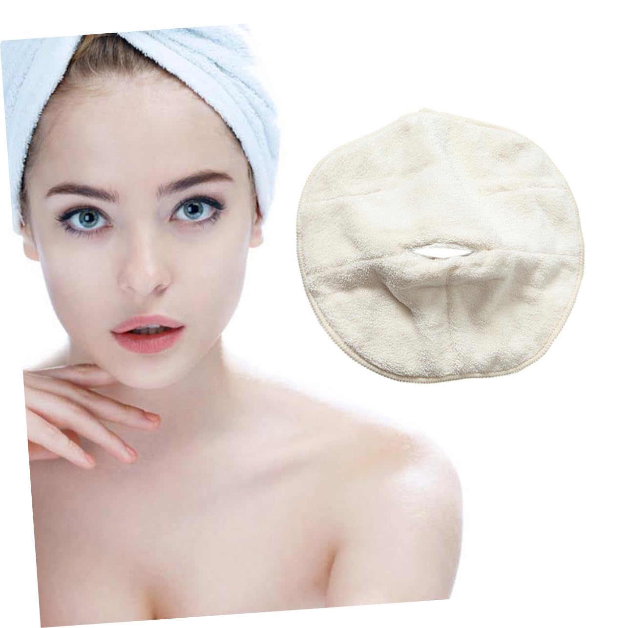 VICASKY 2pcs Coral Fleece Face Towels for Women Dual Use Cold Hot Compress Cleaning Cloths for Ladies for Facial Care and Skin Treatment