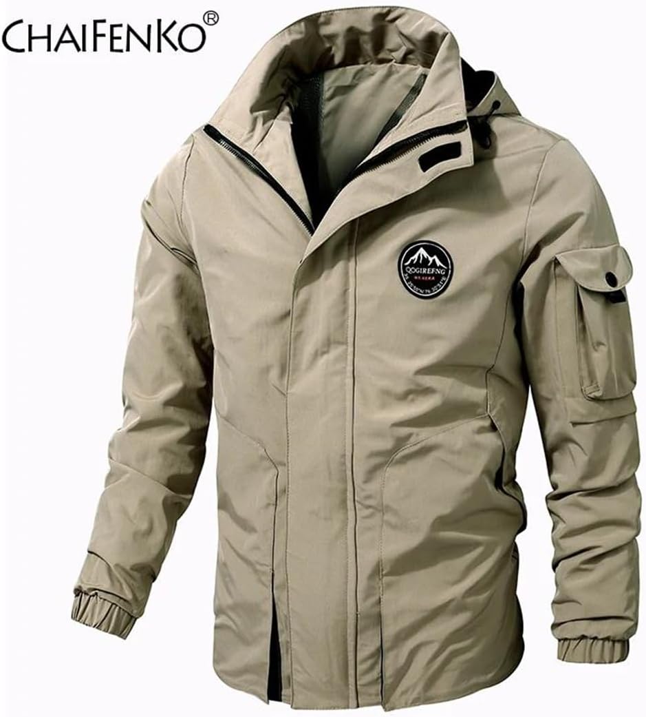 Men Outdoor Spring Autumn Hooded Waterproof Jacket Coat Tactics Military Jacket