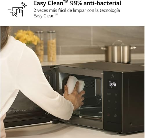 LG MH7032JAS NeoChef Forno a Microonde con Grill 30 litri, Potenza 900W, Rivestimento EasyClean Facile e Veloce da Pulire, Scongelamento, Ricette, Timer e Orologio, Smart Diagnosis, Nero - 5