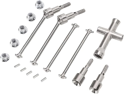 Miniatura 4 de VGEBY Eje de transmisión de coche RC, acero de alta resistencia RC coche delantero trasero Dogbones eje de transmisión para SCY 116 16103 16201