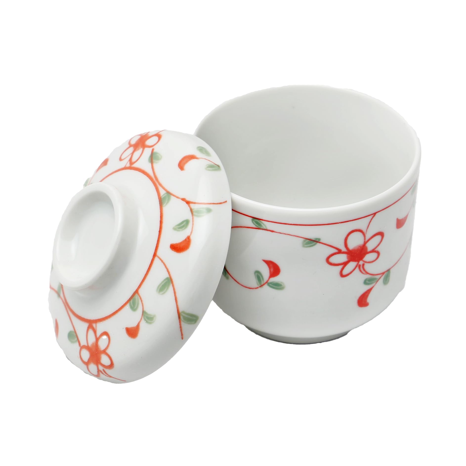 15客　紅ボカシ小むし碗　茶碗蒸し　加山　ミニ蓋物 / 茶碗蒸し碗 Amazon｜カネセ 蒸し碗 茶碗蒸し碗 茶碗蒸し 器 セット 美濃焼 花赤絵
