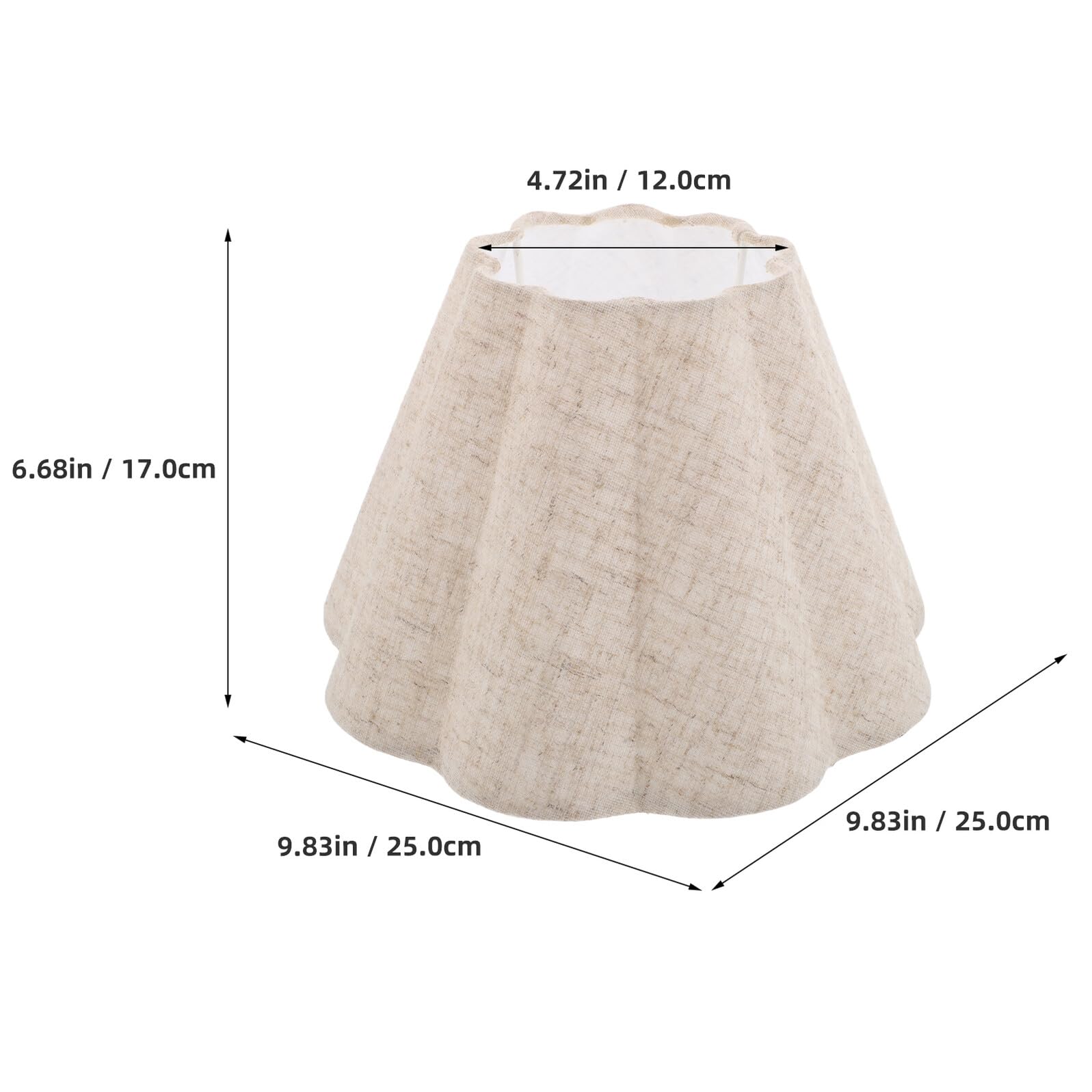 Paralume a Tulipano in Lino Beige Paralume per Lampada da Tavolo e Lampada da Terra Copertura Effetto Iuta con Diffusione Morbida della Luce per Zona Soggiorno e Camere da Letto