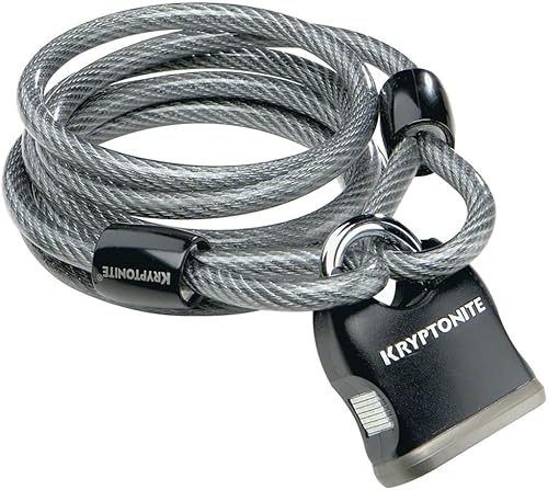 Kryptonite 210412 KryptoFlex Negro 5/16" x 60" (818) Cable en bucle y candado con llave