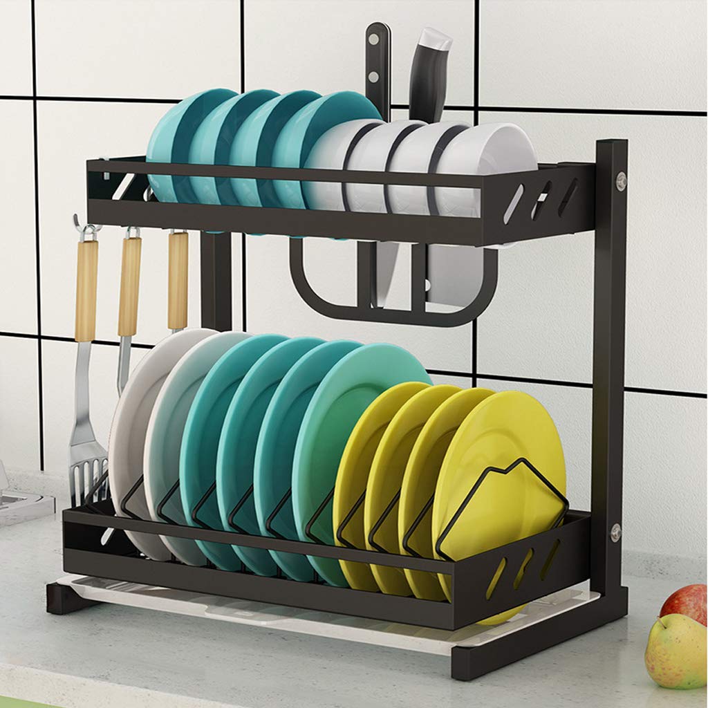 SaryEdge Dish Drying Rack Cutlery Rack Kitchen Supplies Paint Stainless Steel Kitchen Racks Dishes Chopsticks Storage Rack Drain Rack Dish Rack Cutlery Drying Rack,3,3