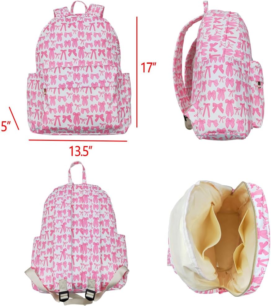 BA0285 bow pink backpack bag - Image 5