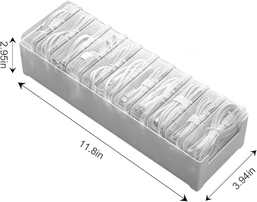 Miniatura 2 de Caja organizadora de cables con múltiples cajas de almacenamiento de cables de escritorio para cables de carga, accesorios de uso en casa, oficina,