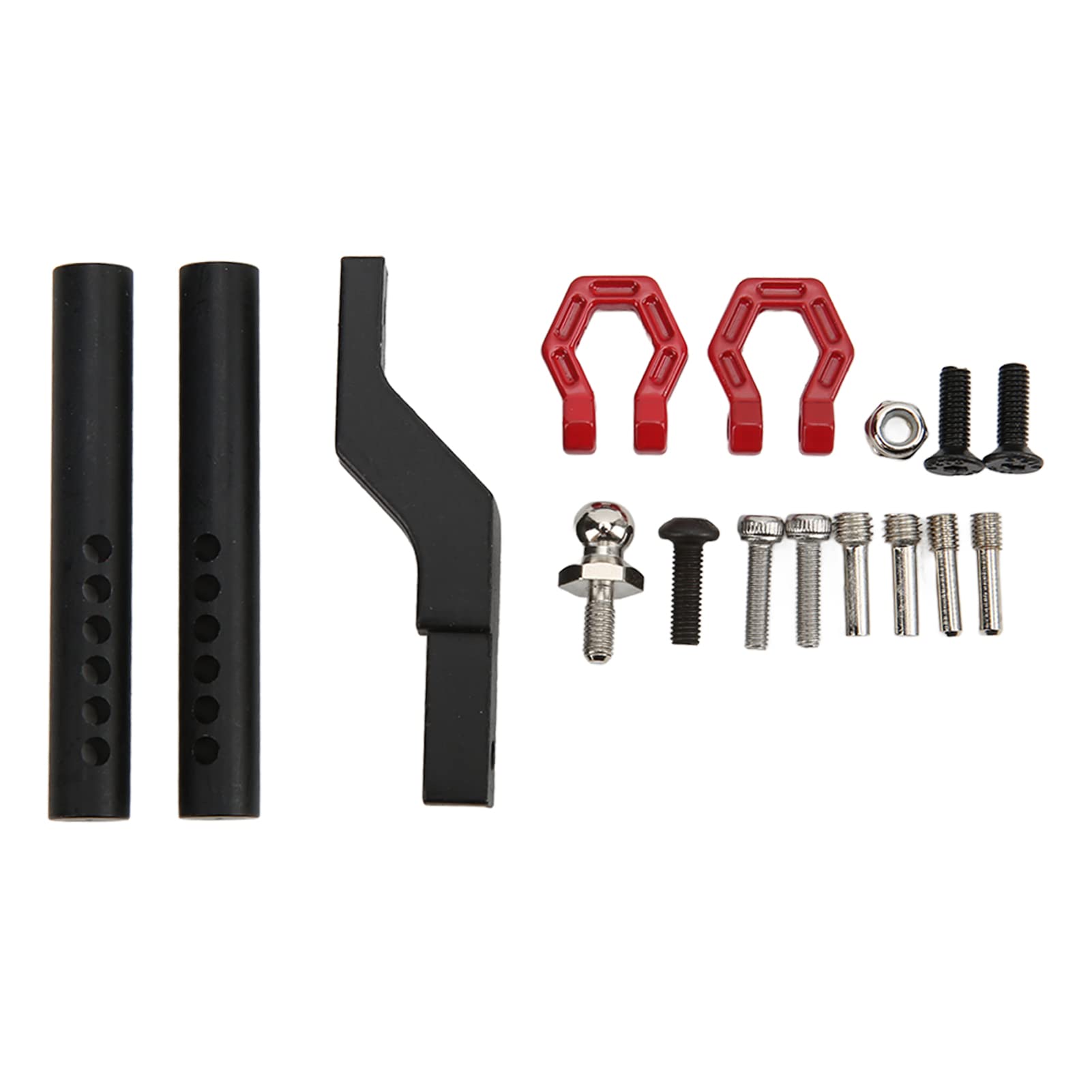 RC Metal Parachoques Trasero Enganche Trasero Portador Heavy Duty Aleación de Aluminio Construcción de Hierro para Axial SCX10 Traxxas 1/10 RC Simulación Coche de Escalada Negro