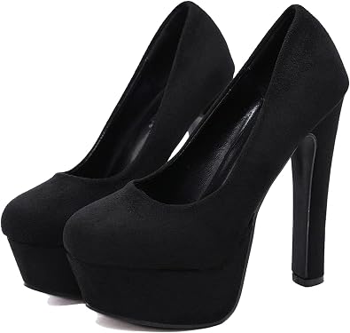 Amazon.com: Samtiny Tacones altos para mujer, tacón alto, plataforma de tacón  alto, tacones altos, zapatos de moda para boda, primavera y otoño,  zapatillas de cabeza redonda poco profundas : Ropa, Zapatos y