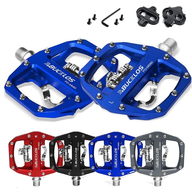 Pédales de VTT double fonction avec clip et plateforme pour optimiser le pédalage - 3