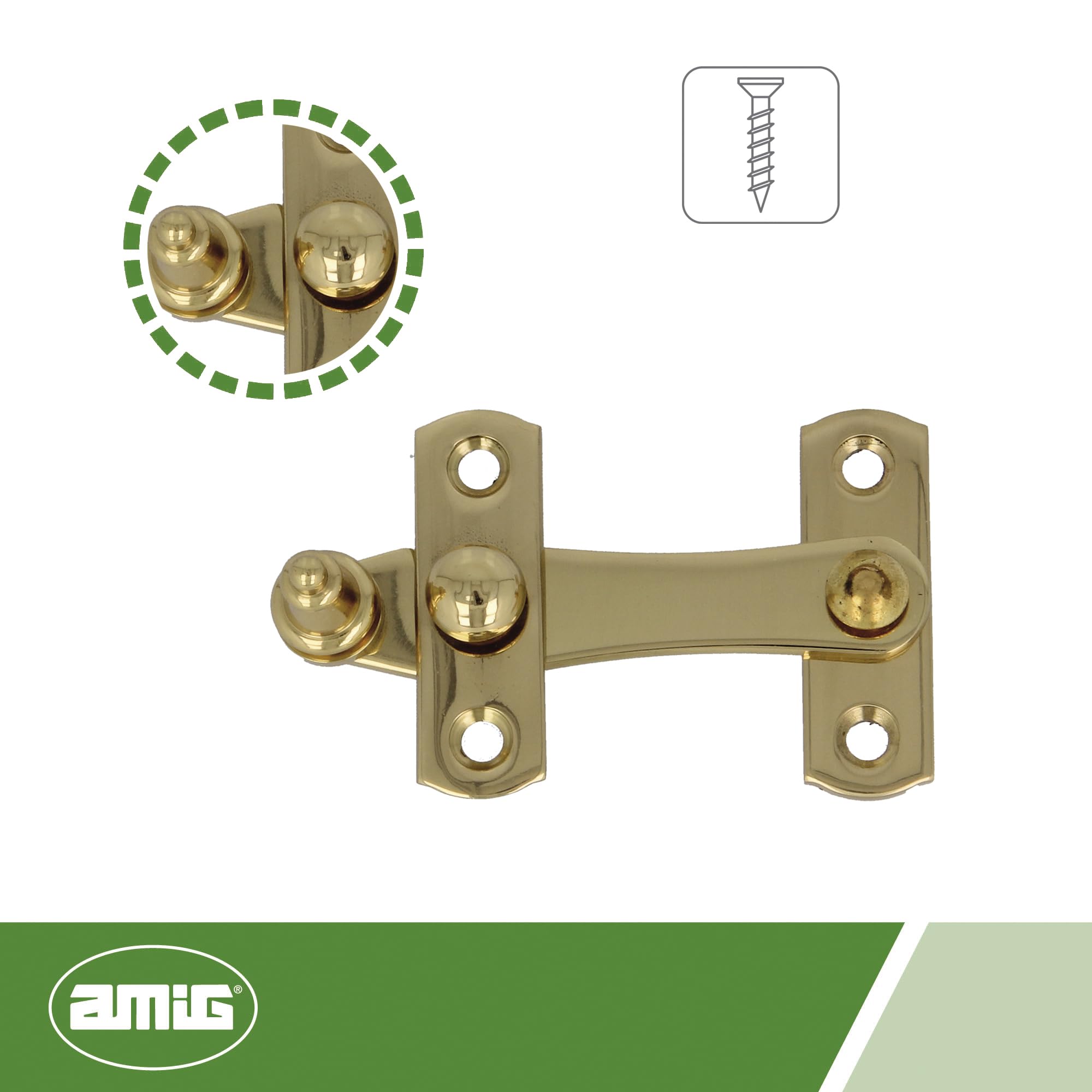 Amig - Goupille de suspension pour portes Mod.720 | 40 x 70 mm | Loquet