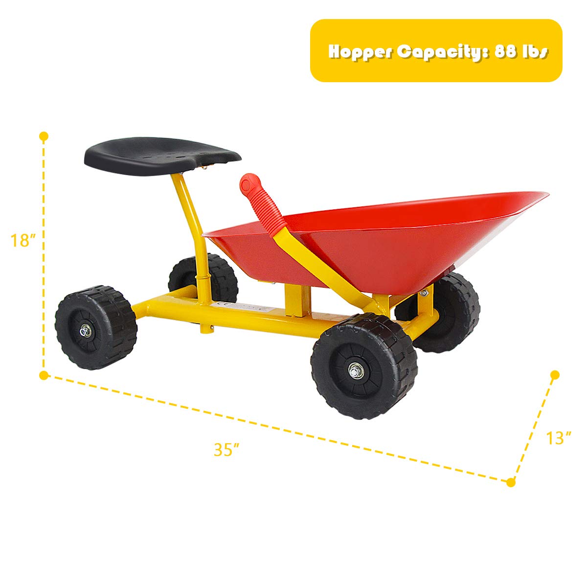 Buy Costzon Kids Rideon Sand Dumper, Children Outdoor Sandbox Toy w