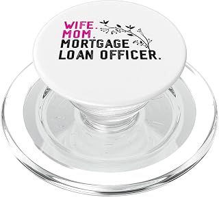 Retro Job Title Mortgage Loan Officer Wife Mom PopSockets PopGrip for MagSafe