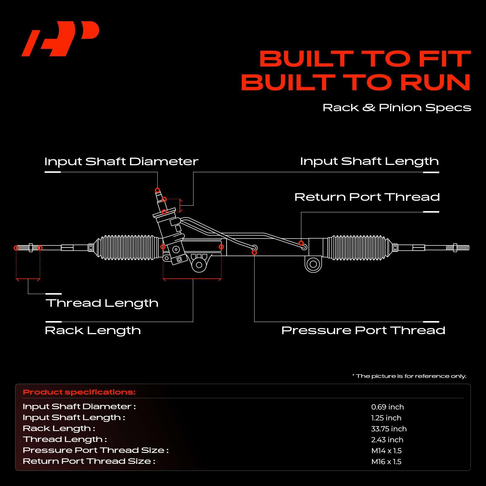 Amazon.com: A-Premium - Hydraulic Power Steering Rack and Pinion