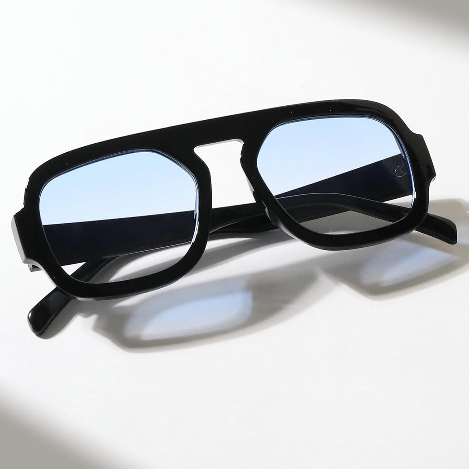 Retro Square Sunglasses Women Fashion Gradient Shades UV400 Men Punk Blue Green Sun Glasses N47 - Image 3