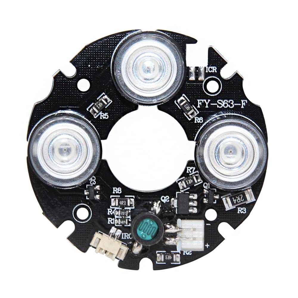 850nm infrarosso 3 LED Array bordo IR Illuminatore con IR Gamma fino a 30m Per tutti i tipi di moduli della fotocamera, Potenza DC 12V
