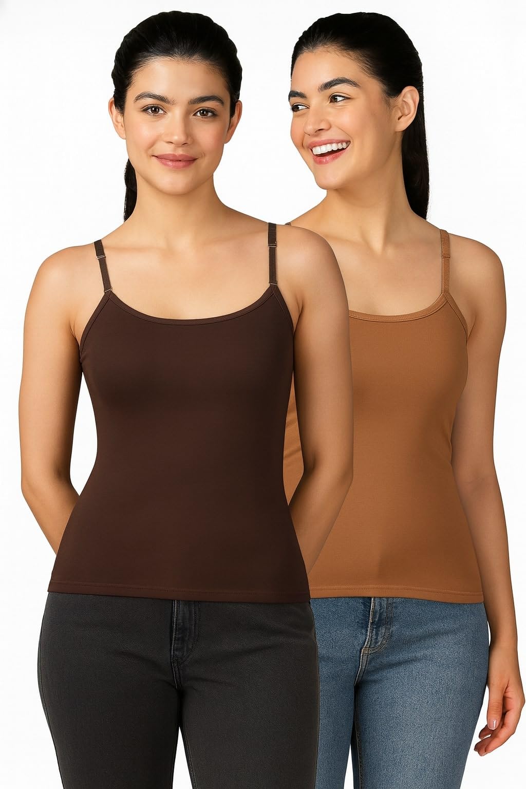 milton ( label) Women?s Cotton Camisole | Soft Stretchable Breathable Innerwear |Solid Regular Camisole - Pack of 2(Multicolor6;90)-picture-13