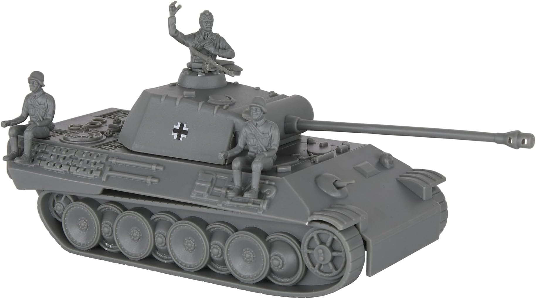 CTS WW2 German Panther V Tank - Gray 1:38 Plastic Army Men Military Vehicle