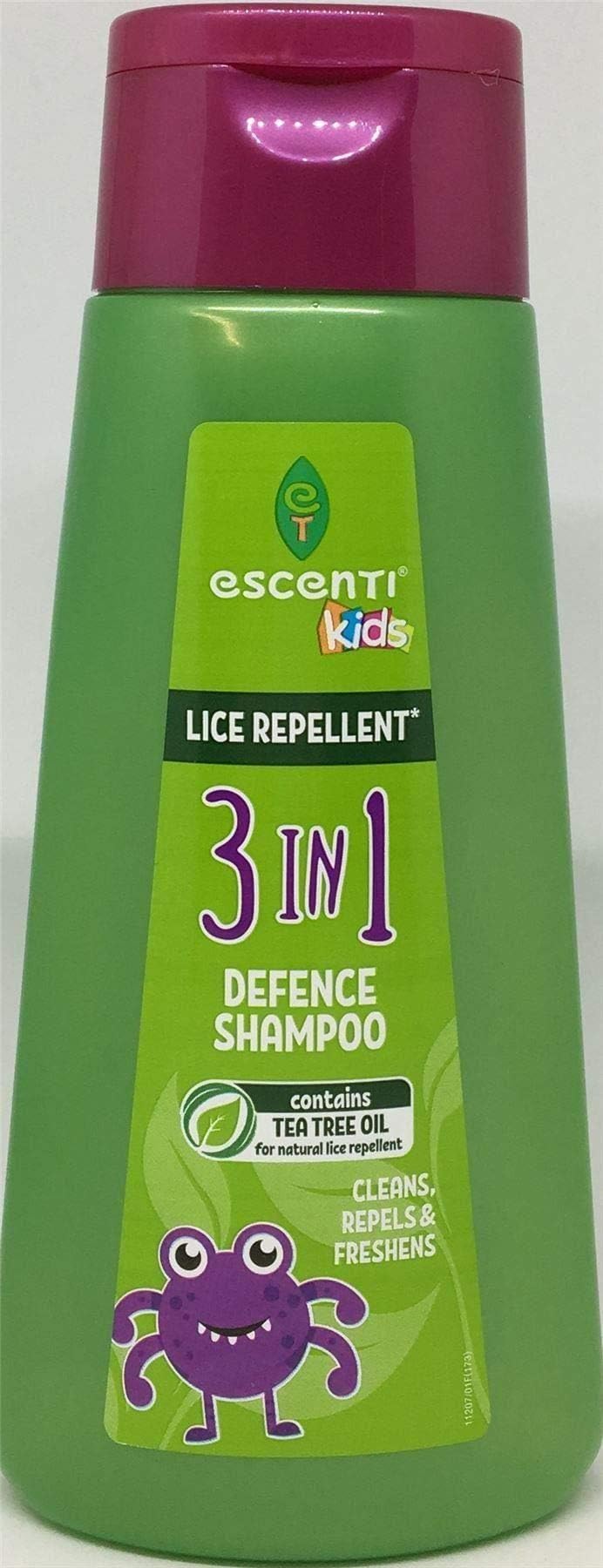 SIX PACKS of Escenti Kids Lice Repellent 3in1 Defence Shampoo 300ml