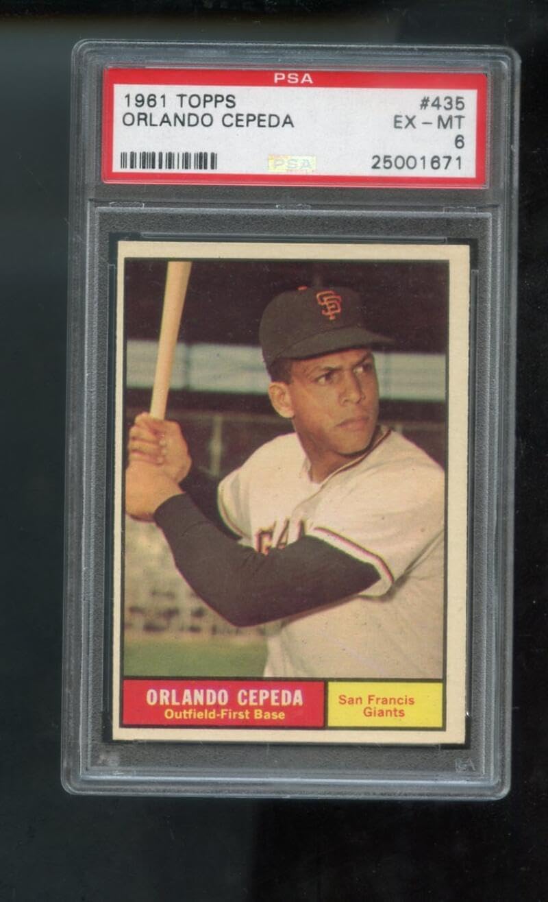 1961 Topps #435 Orlando Cepeda PSA 6 Graded Baseball Card MLB San Francisco Giants