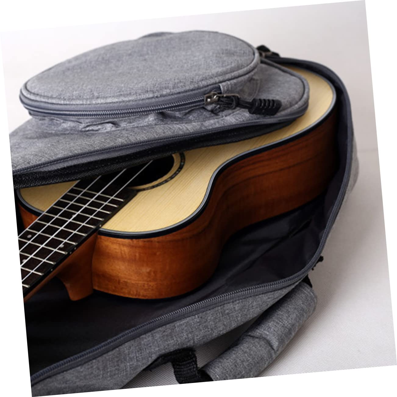 Funda De Ukelele Impermeable De 24.80 Pulgadas Con Acolchado Grueso Y Correa Mochila Bolsa De Lona Para Instrumentos Musicales Protección Portátil