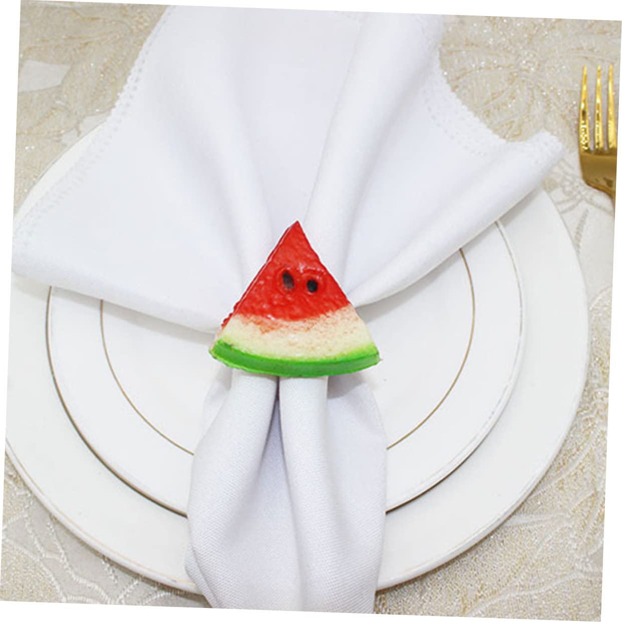 Alipis 12stücke Wassermelonen-Napkin Dekorative Serviettenringe Für Hochzeiten Partys Und Familienessen Leicht Und Einfach Zu Reinigen