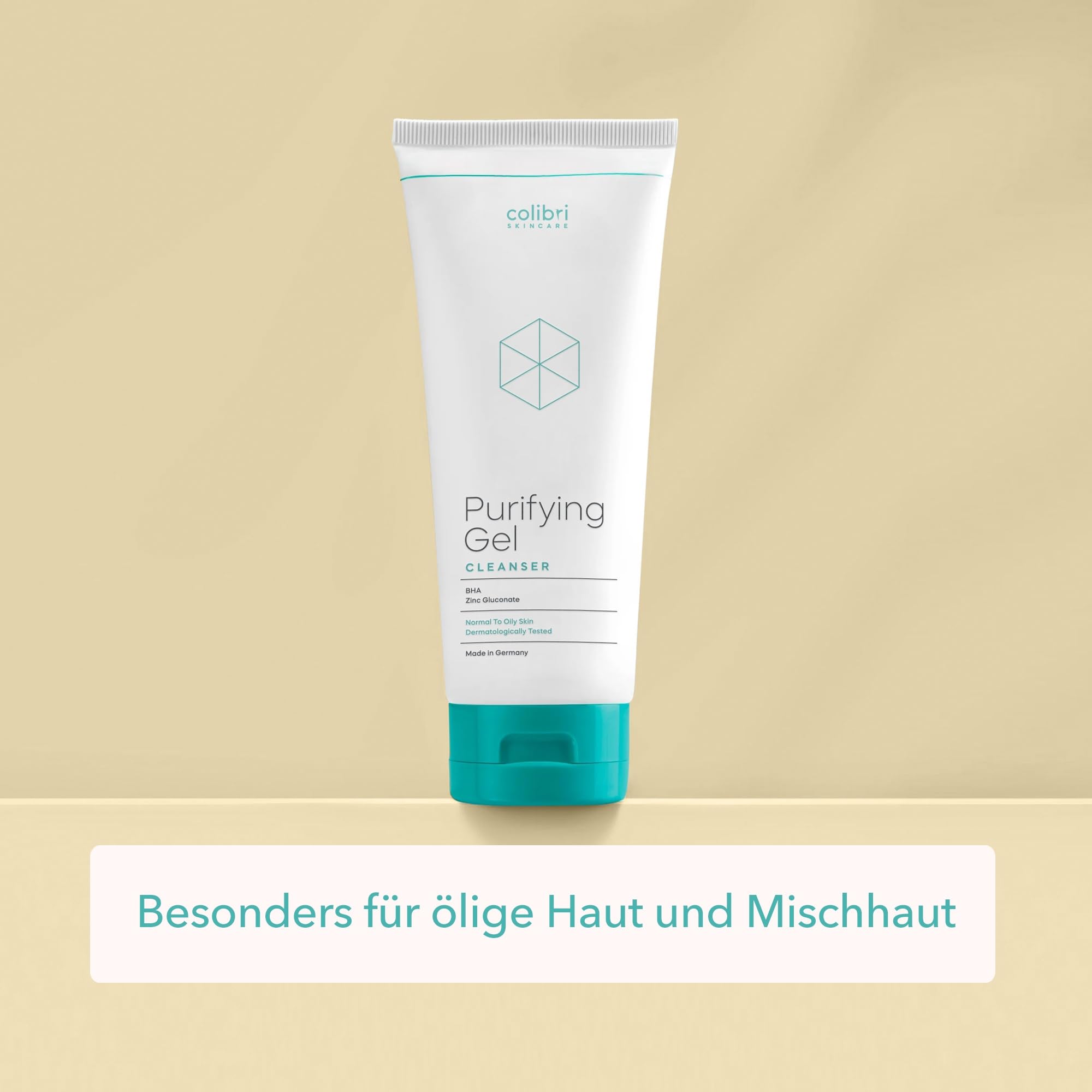 colibri skincare Purifying Gel Cleanser 200ml - bekannt aus TikTok und Instagram - Waschgel für das Gesicht mit Salicylsäure (BHA) für eine intensive, porentiefe Gesichtsreinigung - Made in Germany
