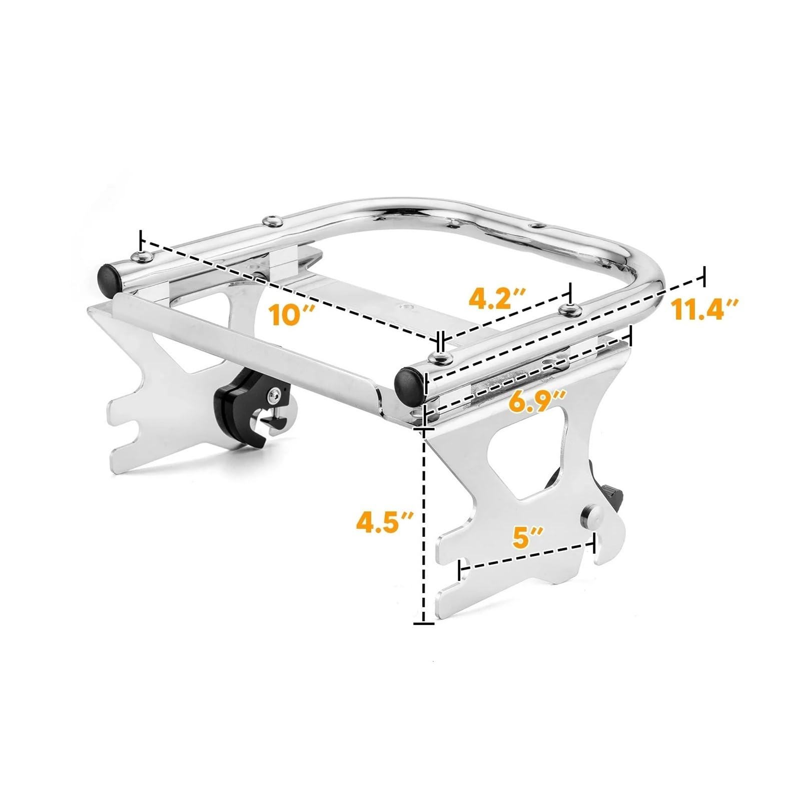Porte-Bagages Porte-Bagages détachable pour Moto pour Deux Personnes, matériel d'arrimage pour Porte-Bagages pour Touring pour Road King 1997-2008