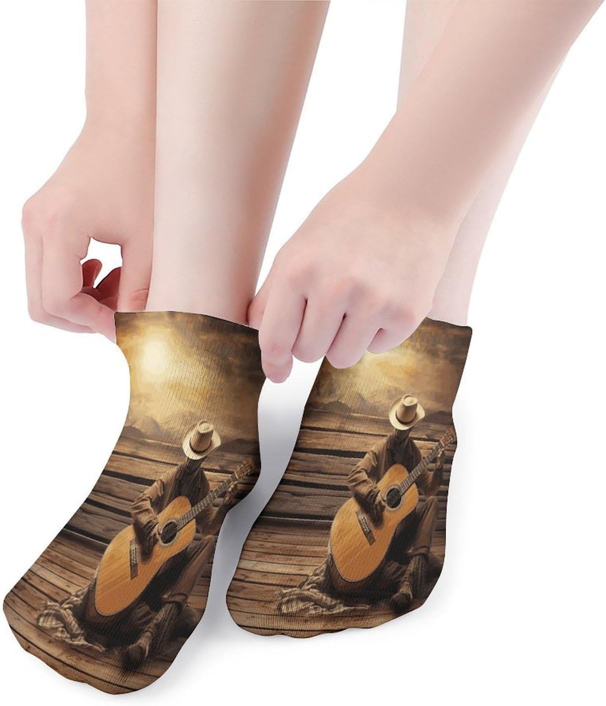 Western Music Ankle Socks for Men Women 5 Pairs | Comfortable Casual Low Cut Socks, Lightweight No Show Breathable Athletic Socks, Soft Mini Crew Socks for All Seasons