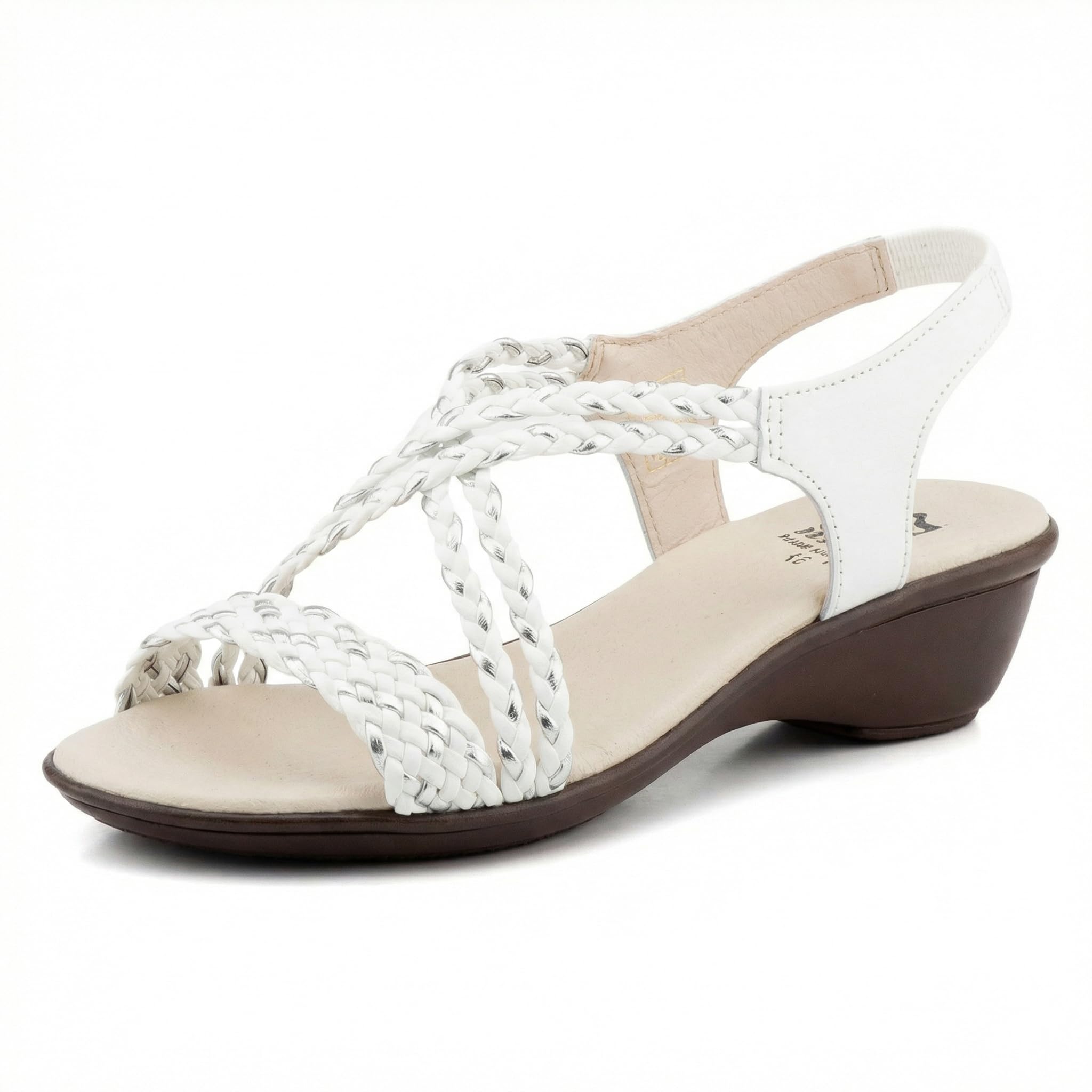 Damen Keilsandalen Made in Spain – geflochtene Riemen, ergonomisches