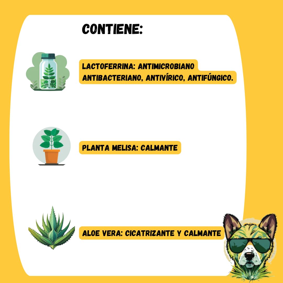 BUCAMINA. Gel para aplicar a la Boca y ENCIAS INFLAMADAS de Perros y Gatos. Ideal para Tratar Casos de GINGIVITIS. Elimina el Mal Aliento y Reduce la Placa Dental. 50 ml.