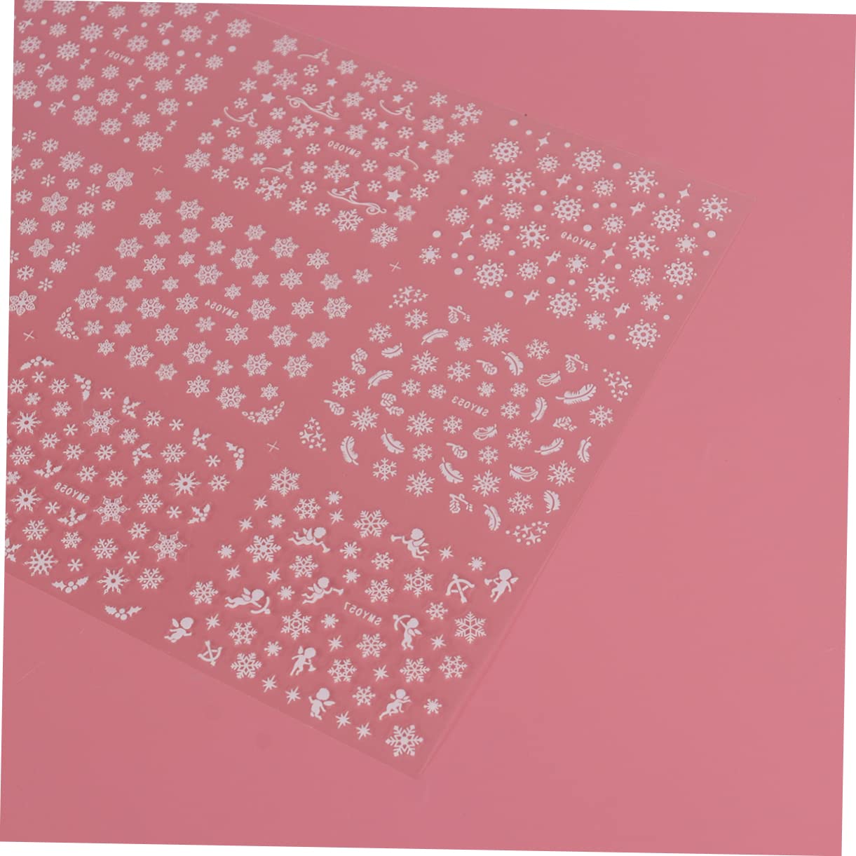 Adesivi per Unghie 3d Fiocco di Ghiaccio 12 Fogli Natalizi | Resina, Effetto Tridimensionale, Decorazione per Manicure, Formato 12 Fogli per Uso Festivo