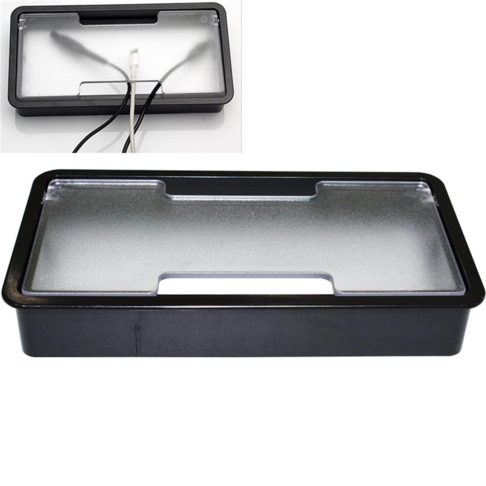 Pasacables de escritorio Cubierta de orificio rectangular de plástico