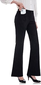 Tapata Women's 28''/30''/32''/34'' Stretchy Bootcut Dress Pants with Pockets Tall, Petite, Regular for Office Work Business