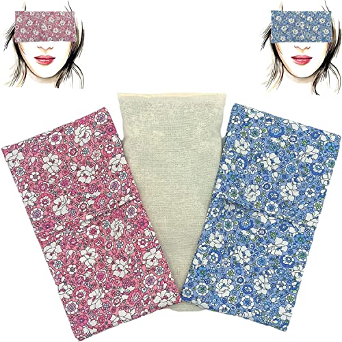 Almohada para los ojos"Pack You&Me" (1 relleno y 2 fundas lavables) | Semillas de Lavanda y semillas de arroz | Yoga, Meditación, Relajación, descanso de ojos Cover