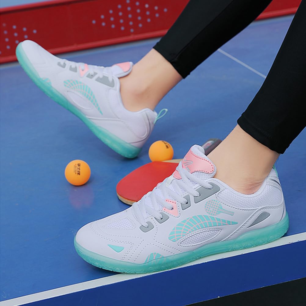 Zapatillas de Tenis de Mesa para Hombre, Zapatillas de bádminton con Soporte de Arco para niños y niñas, Voleibol y Pickleball