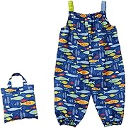 小川(Ogawa) kukkahippo お着替えらくらくプレイウェア おさかな 男の子 女の子 お砂場着 左右がわかる色違いの肩ゴム紐 裾部分にゴム入り 足が汚れにくい ボタンレス レインポンチョやブーツと同じ柄 83197