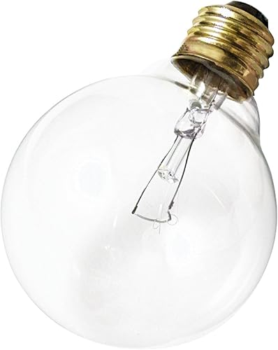 Satco A3648130V Medium Base 40-Watt G25Bombilla, transparente