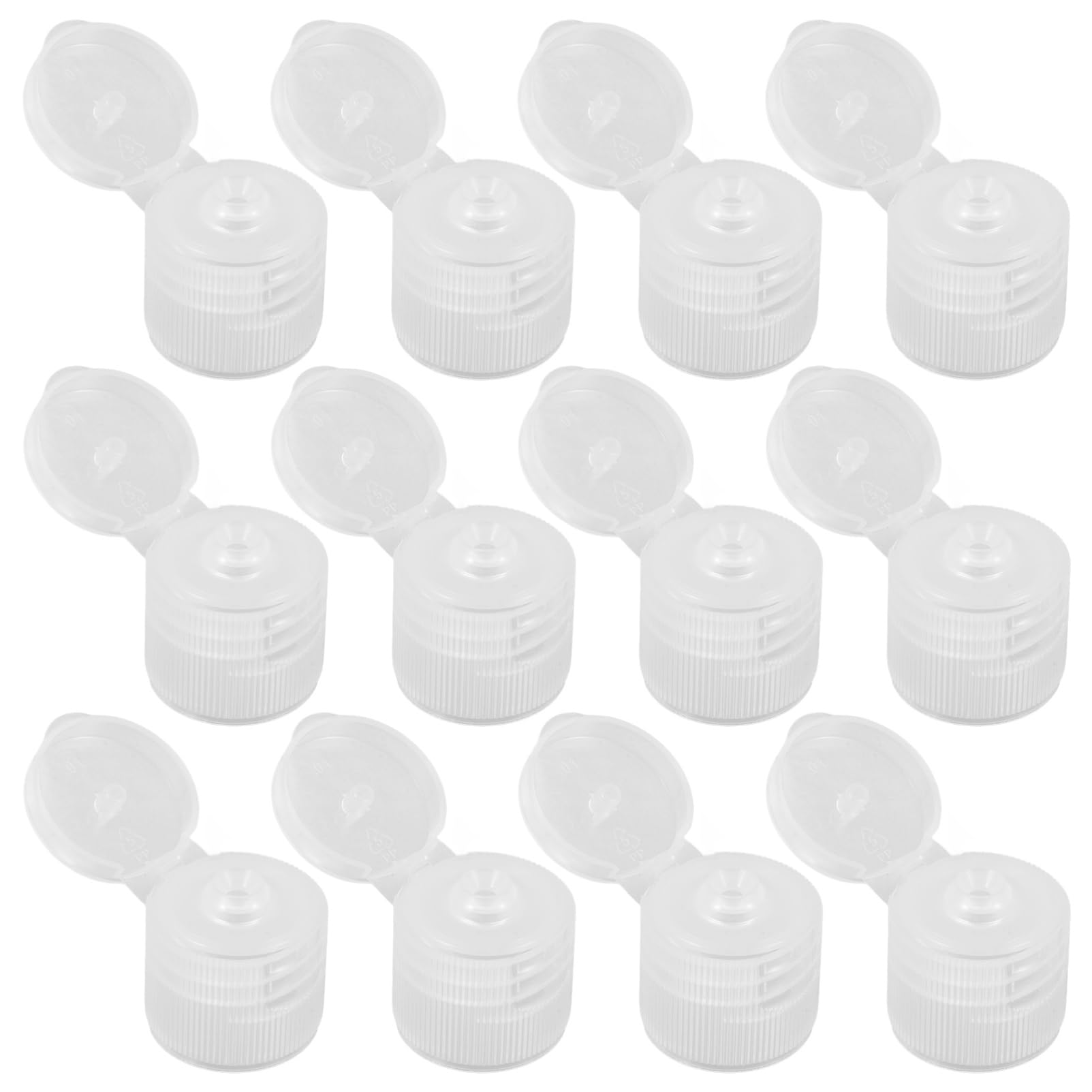 HOLIDYOYO 30pcs Plastic Bottle Cap Traveling Toothpaste Dispenser Leak-Proof No Mess Toothpaste Lid