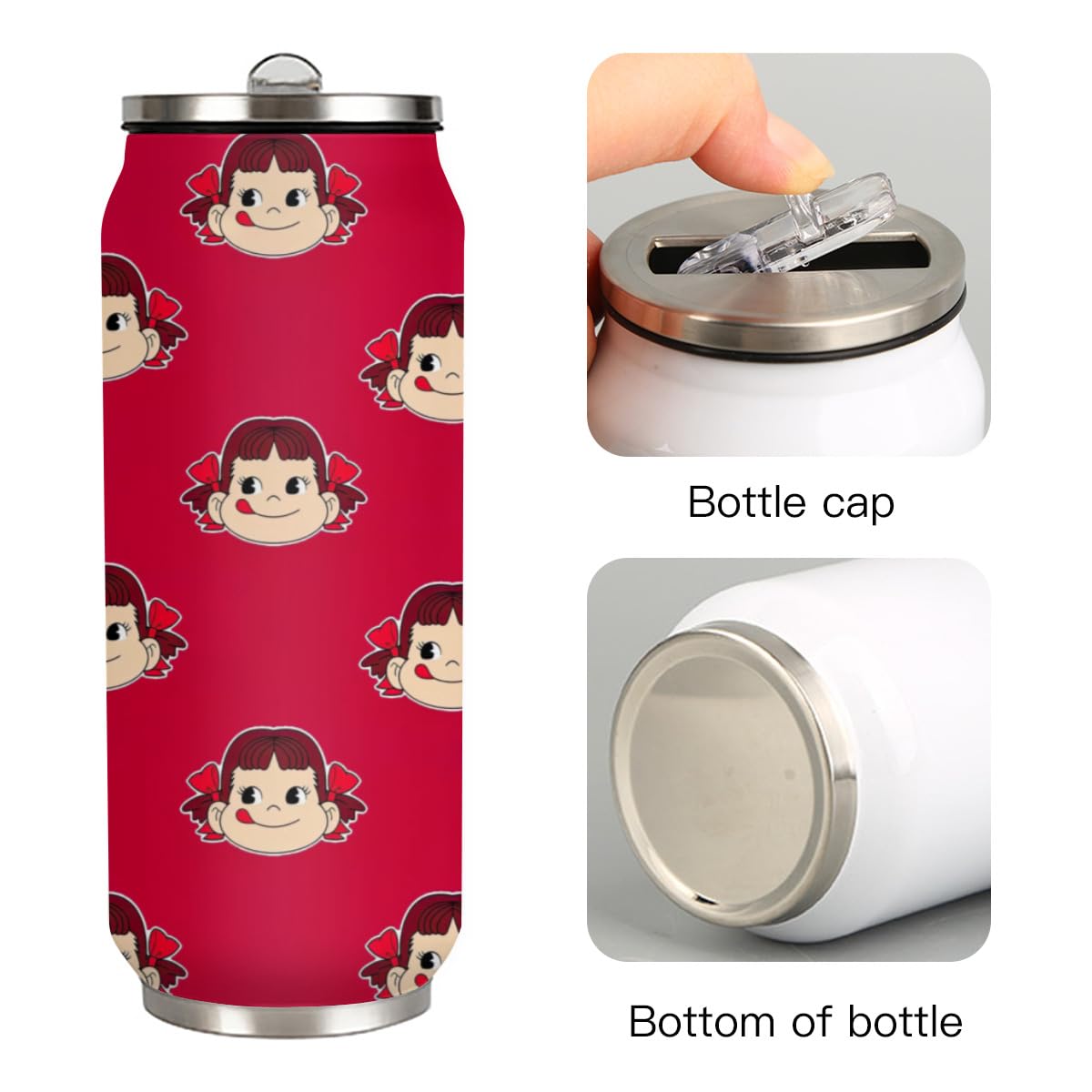 Amazon｜ペコちゃん 魔法瓶 水筒 車 500ml 直飲み 真空断熱 ボトル